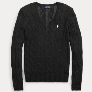 Polo Ralph Lauren Cable Knit Sweater / Size M, Black